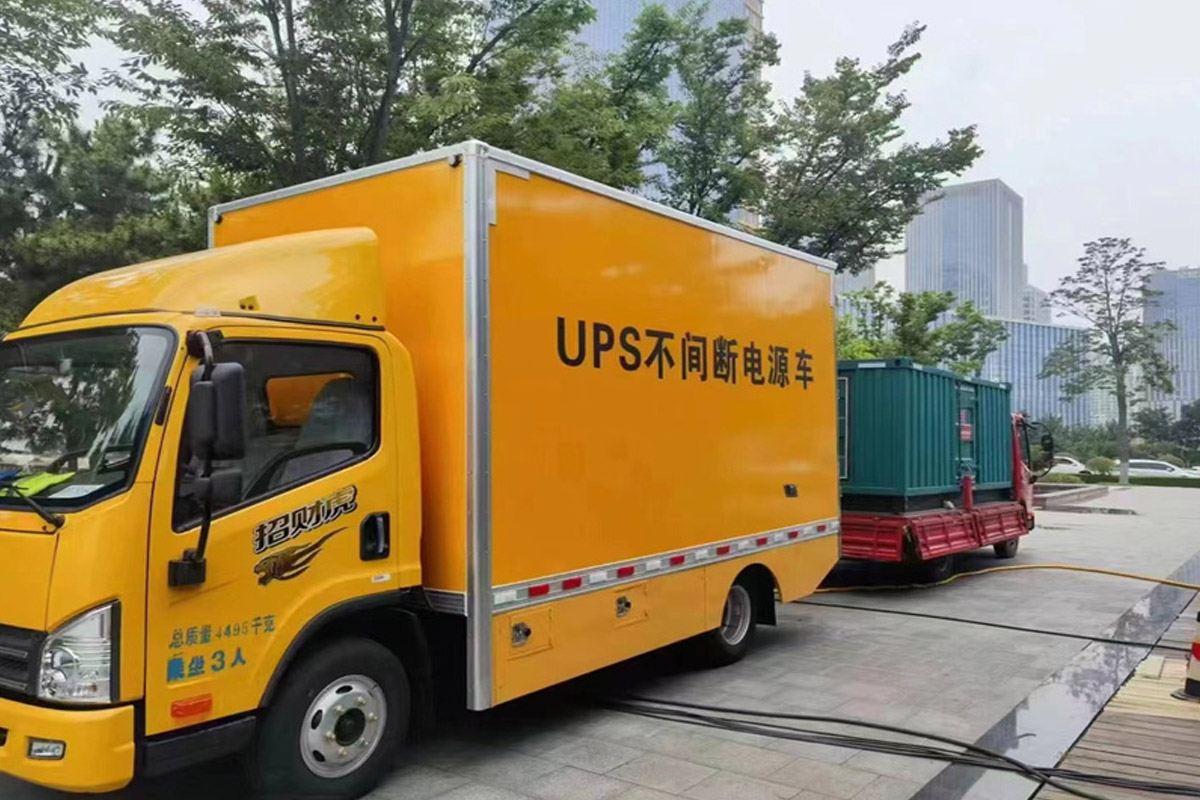 德庆发电机租赁施工现场